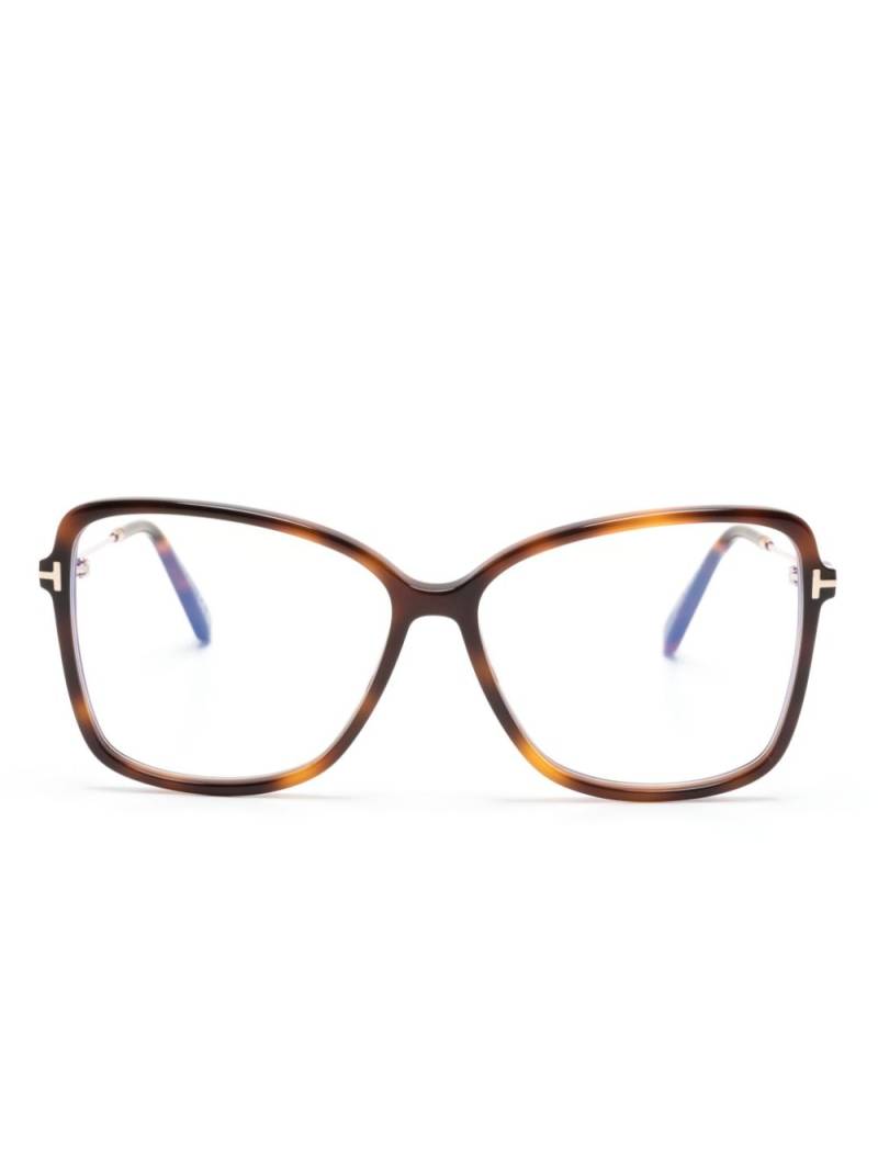 TOM FORD Eyewear tortoiseshell butterfly-frame glasses - Brown von TOM FORD Eyewear