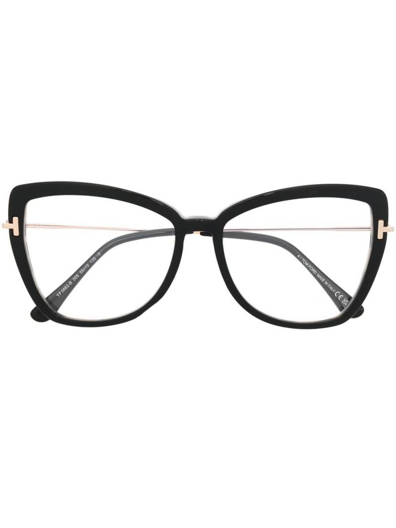 TOM FORD Eyewear tortoiseshell-effect cat-eye glasses - Black von TOM FORD Eyewear