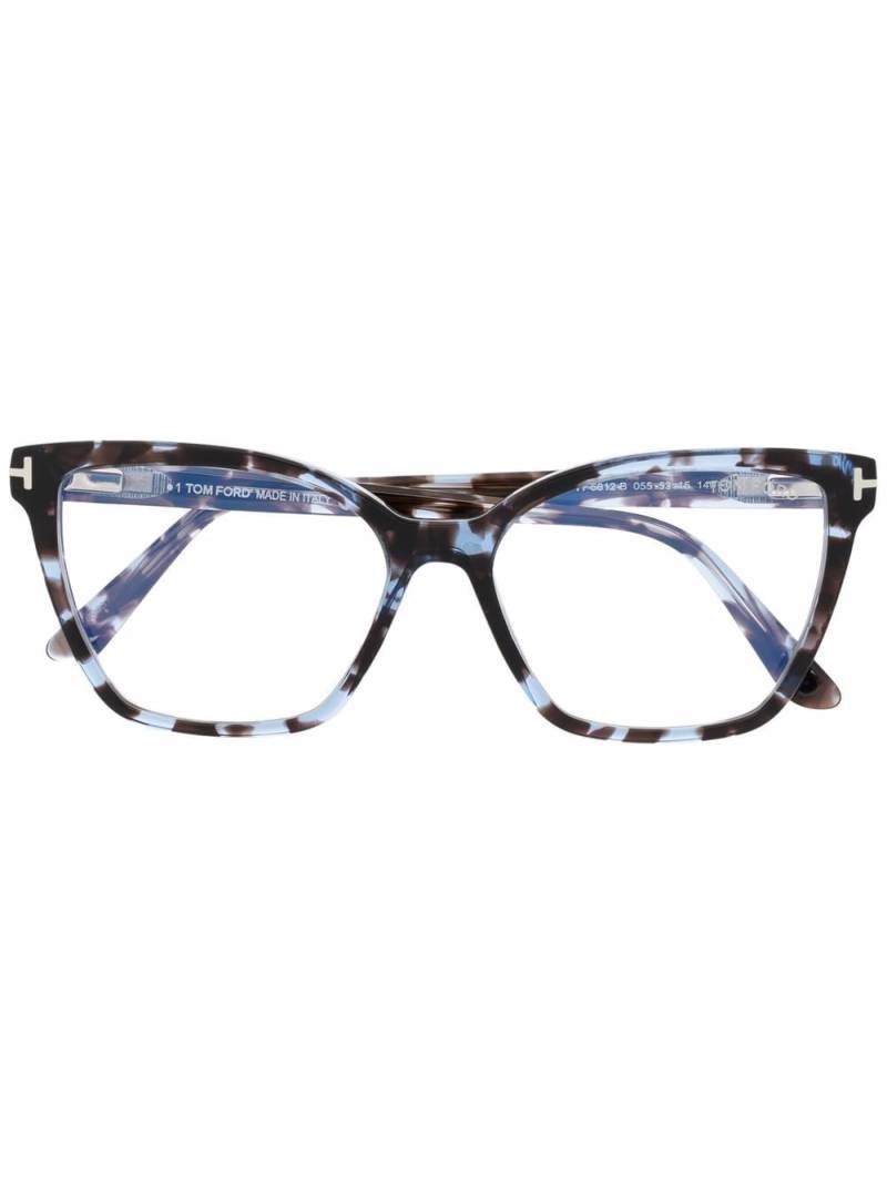 TOM FORD Eyewear tortoiseshell-effect cat-eye glasses - Brown von TOM FORD Eyewear