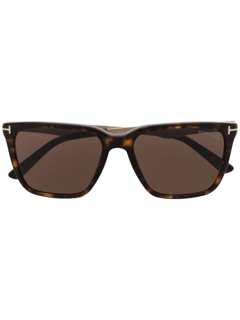 TOM FORD Eyewear tortoiseshell-effect square-frame sunglasses - Brown von TOM FORD Eyewear