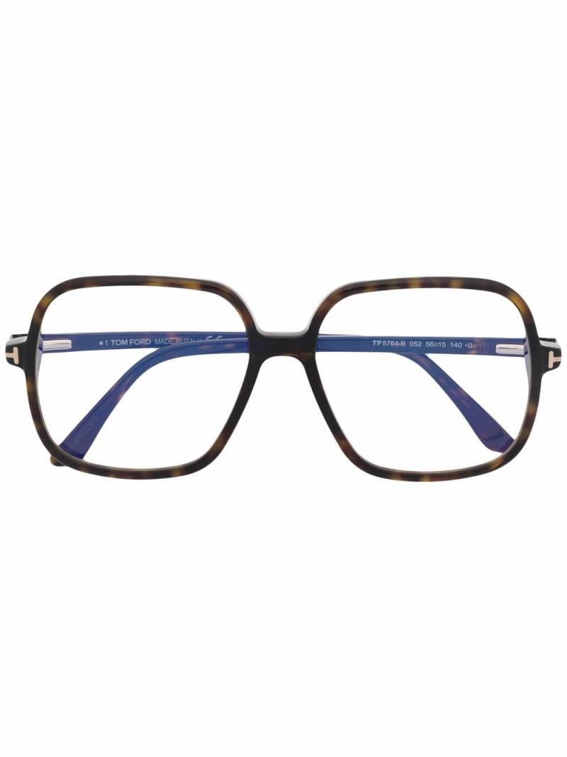 TOM FORD Eyewear tortoiseshell-effect square glasses - Brown von TOM FORD Eyewear