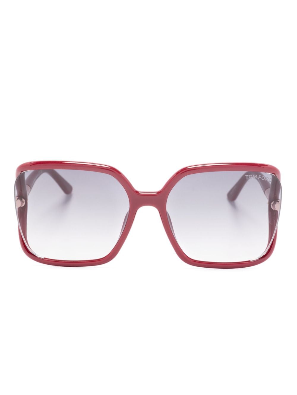 TOM FORD Eyewear tortoiseshell oversize-frame sunglasses - Red von TOM FORD Eyewear