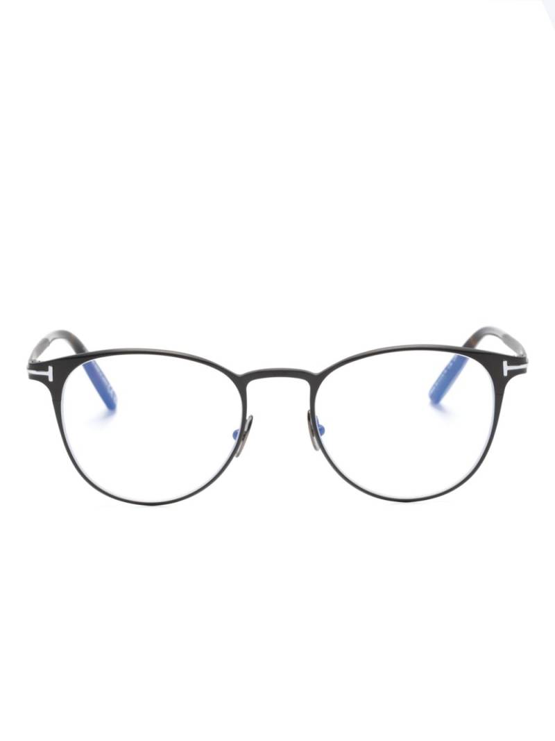 TOM FORD Eyewear tortoiseshell round-frame glasses - Black von TOM FORD Eyewear