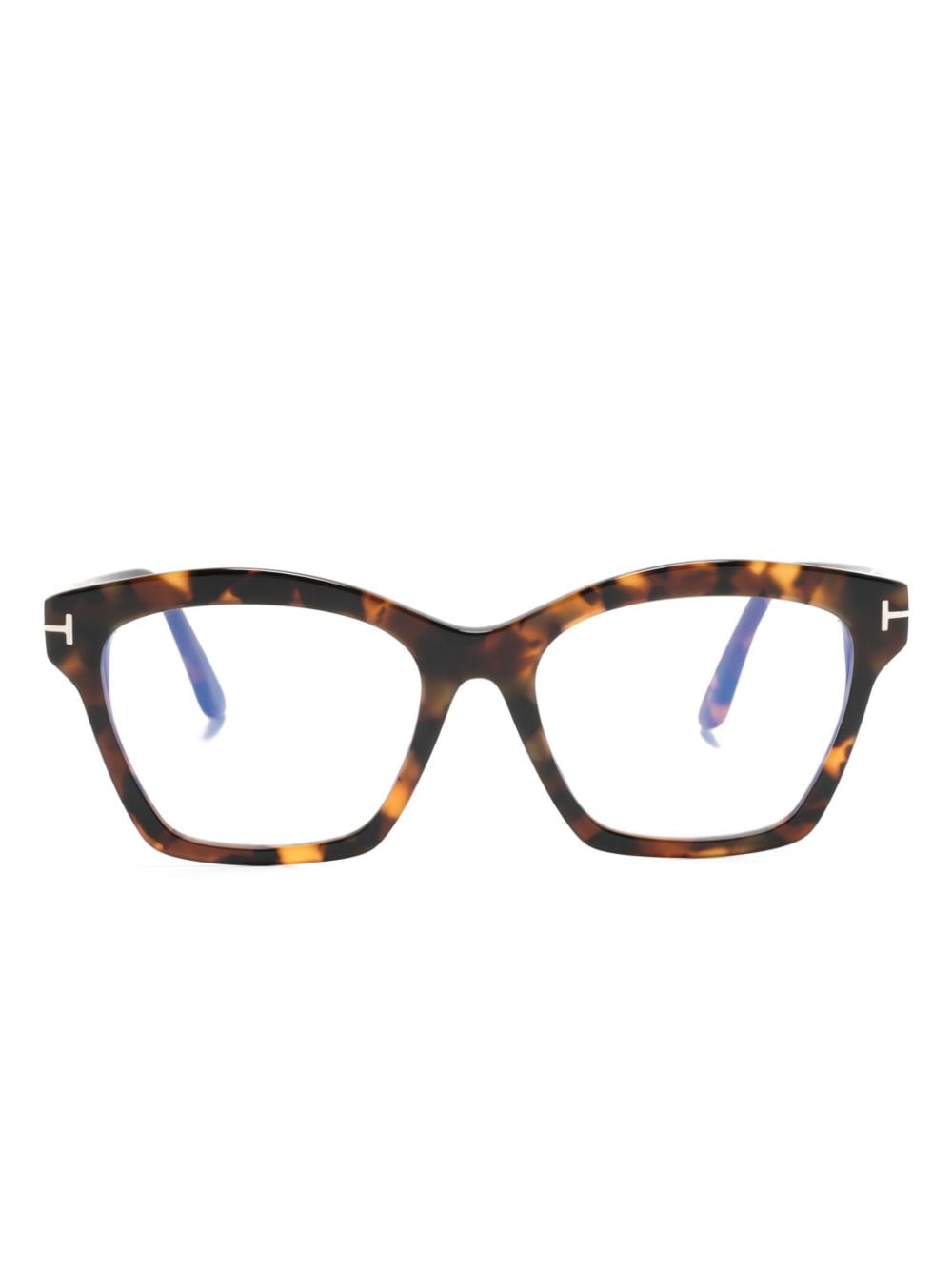 TOM FORD Eyewear tortoiseshell square-frame glasses - Brown von TOM FORD Eyewear