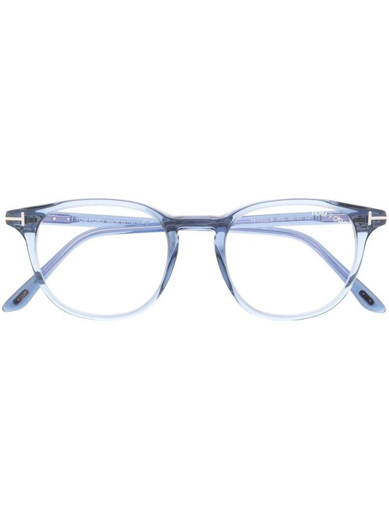 TOM FORD Eyewear translucent round-frame glasses - Blue von TOM FORD Eyewear