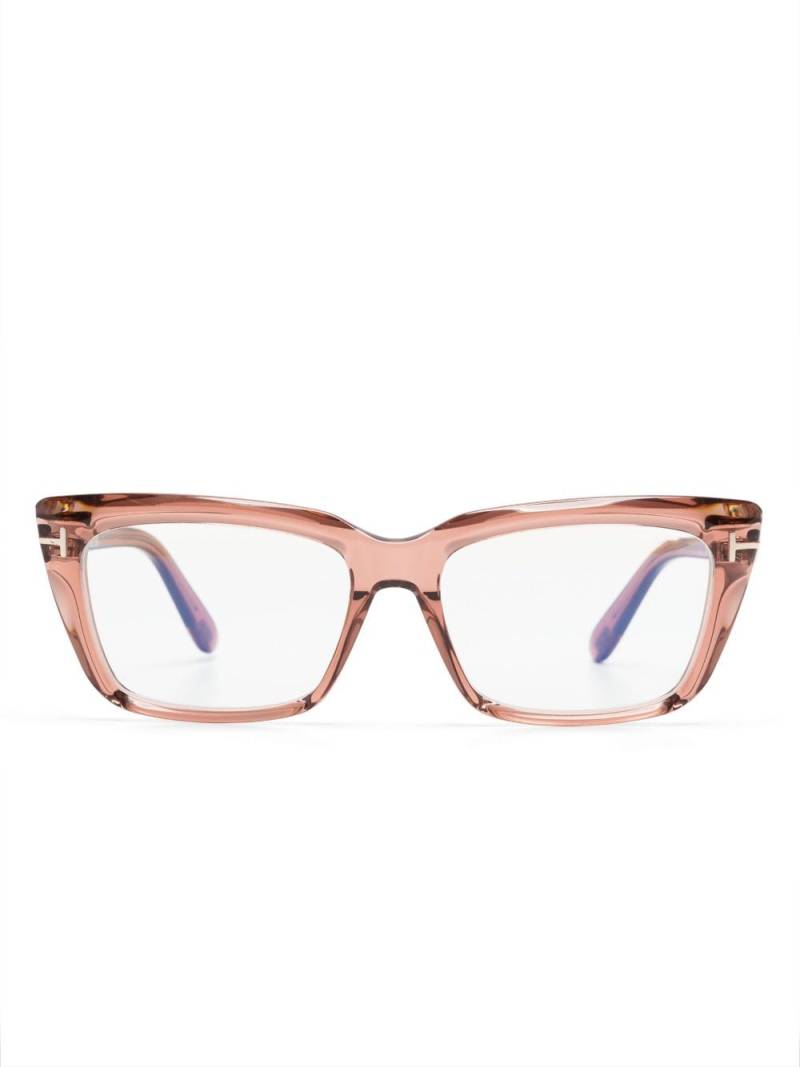 TOM FORD Eyewear transparent rectangular-frame glasses - Pink von TOM FORD Eyewear