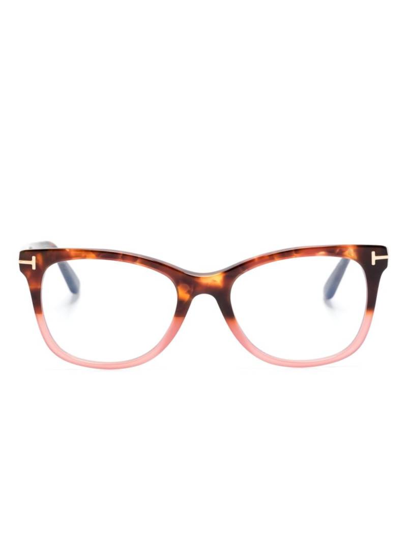 TOM FORD Eyewear wayfarer-frame glasses - Brown von TOM FORD Eyewear