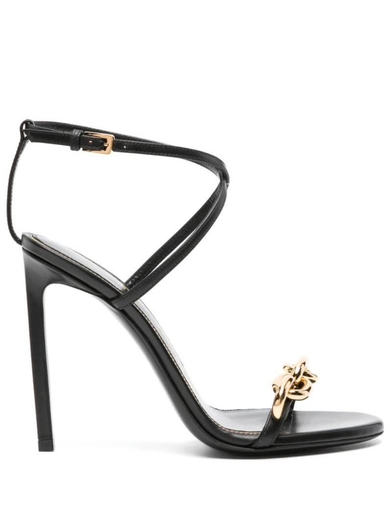 TOM FORD Chain 105mm leather sandals - Black von TOM FORD