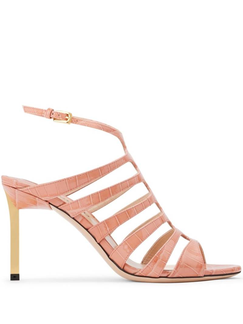 TOM FORD 85mm crocodile-embossed leather sandals - Pink von TOM FORD