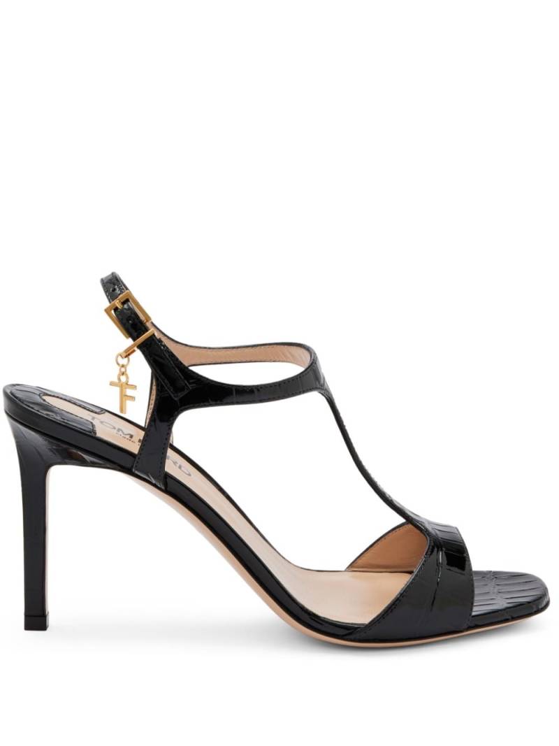 TOM FORD Angelina 105mm leather sandals - Black von TOM FORD