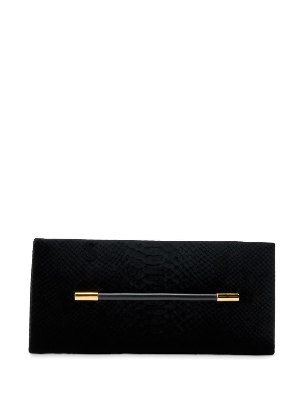 TOM FORD Ava velvet clutch bag - Black von TOM FORD