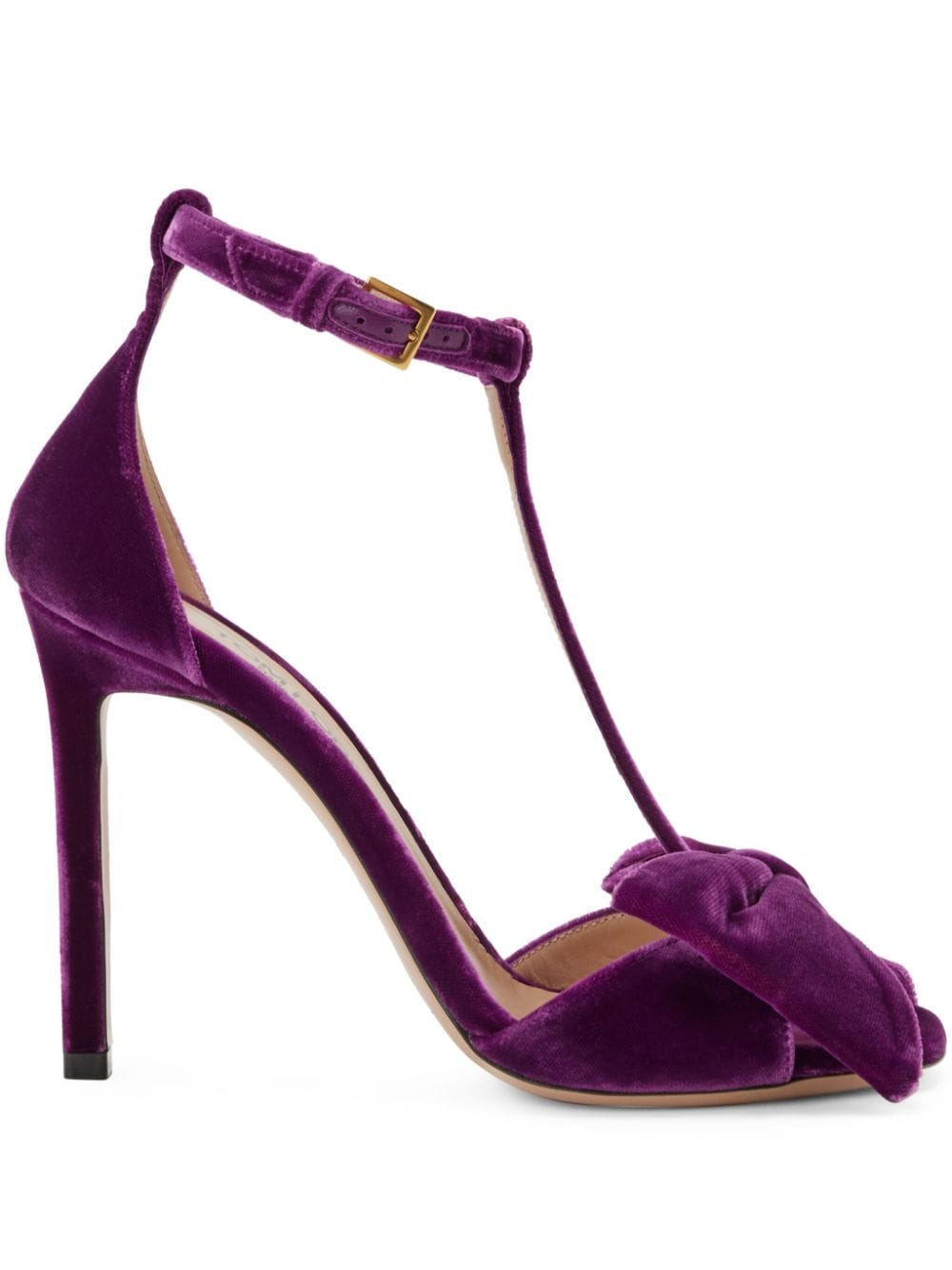 TOM FORD Brigitte 105mm velvet-finish sandals - Purple von TOM FORD