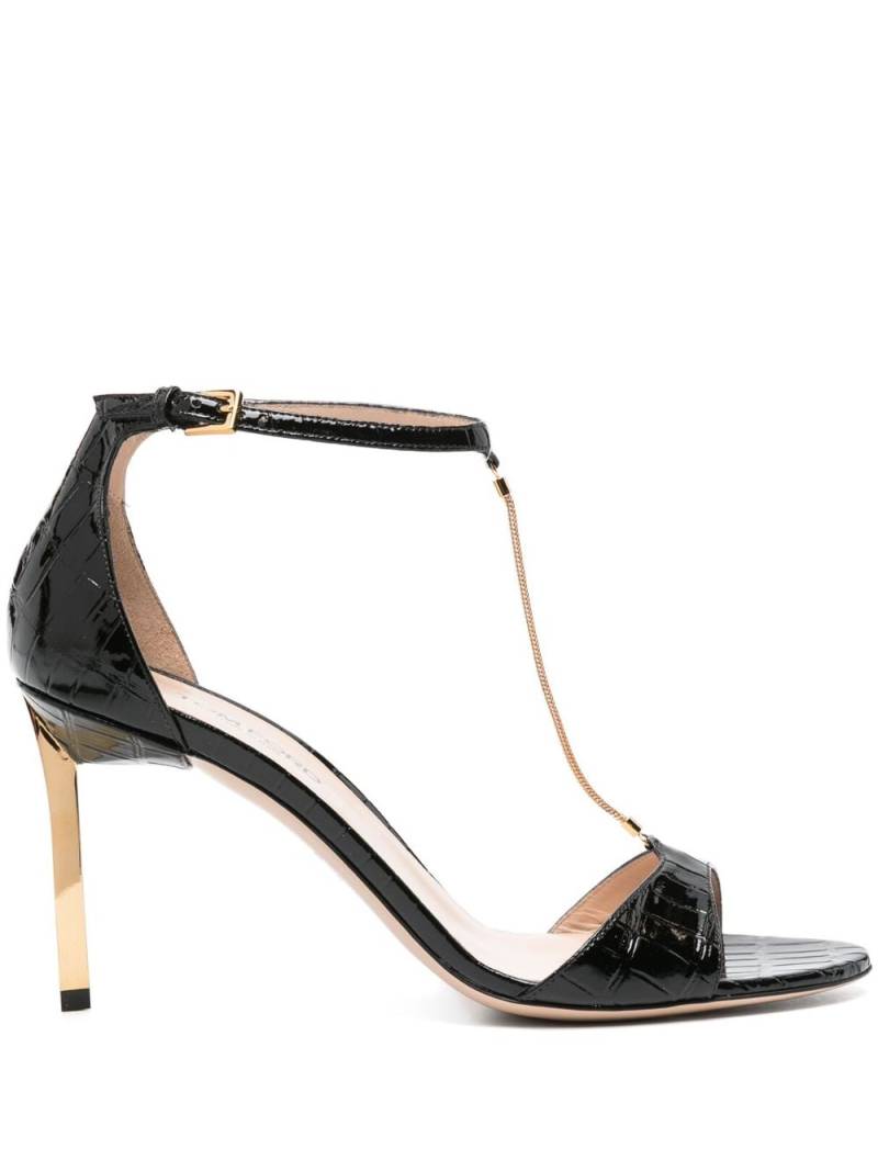 TOM FORD Emanuelle 85mm leather sandals - Black von TOM FORD