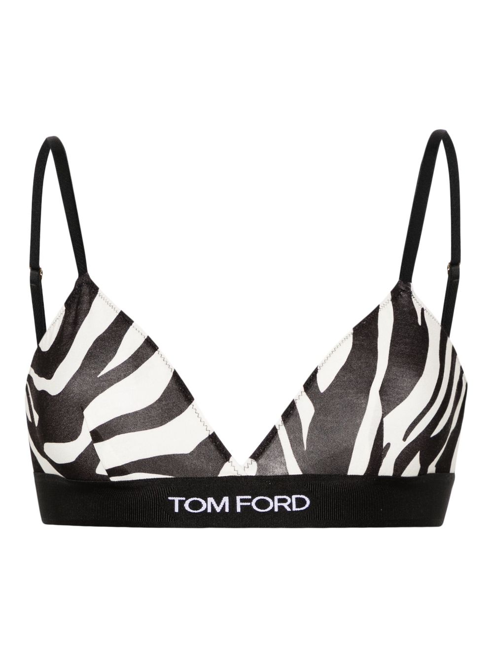 TOM FORD Optical zebra-print bra - White von TOM FORD