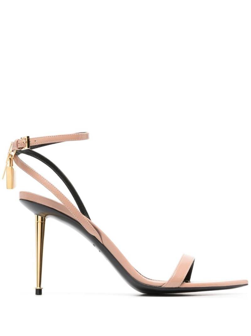 TOM FORD Padlock 85mm sandals - Neutrals von TOM FORD