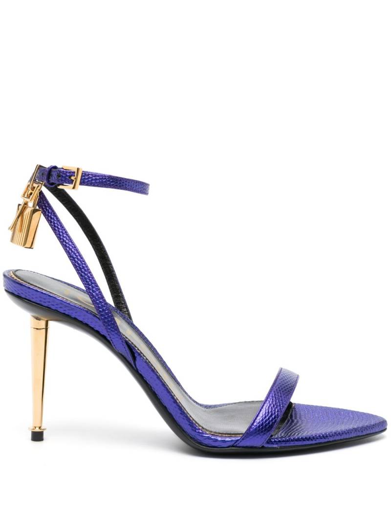 TOM FORD Padlock 90mm leather sandals - Purple von TOM FORD