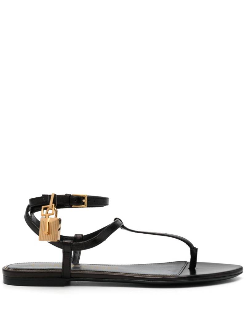 TOM FORD Padlock flat sandals - Black von TOM FORD