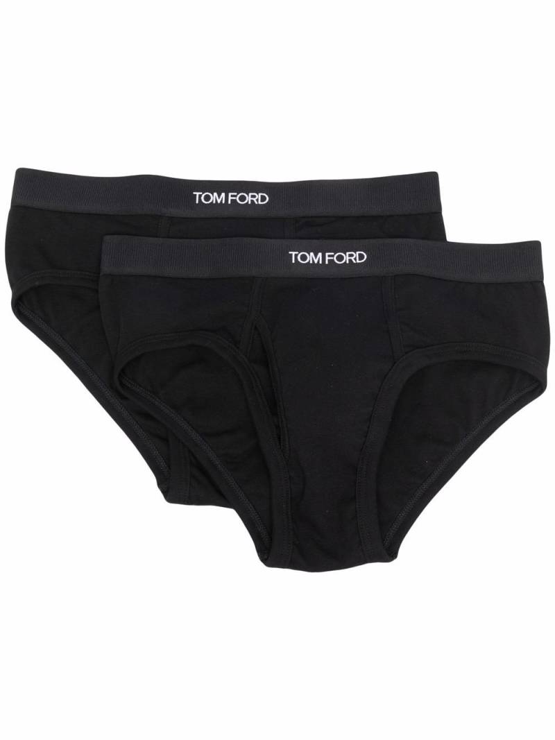 TOM FORD two-pack logo-waistband briefs - Black von TOM FORD