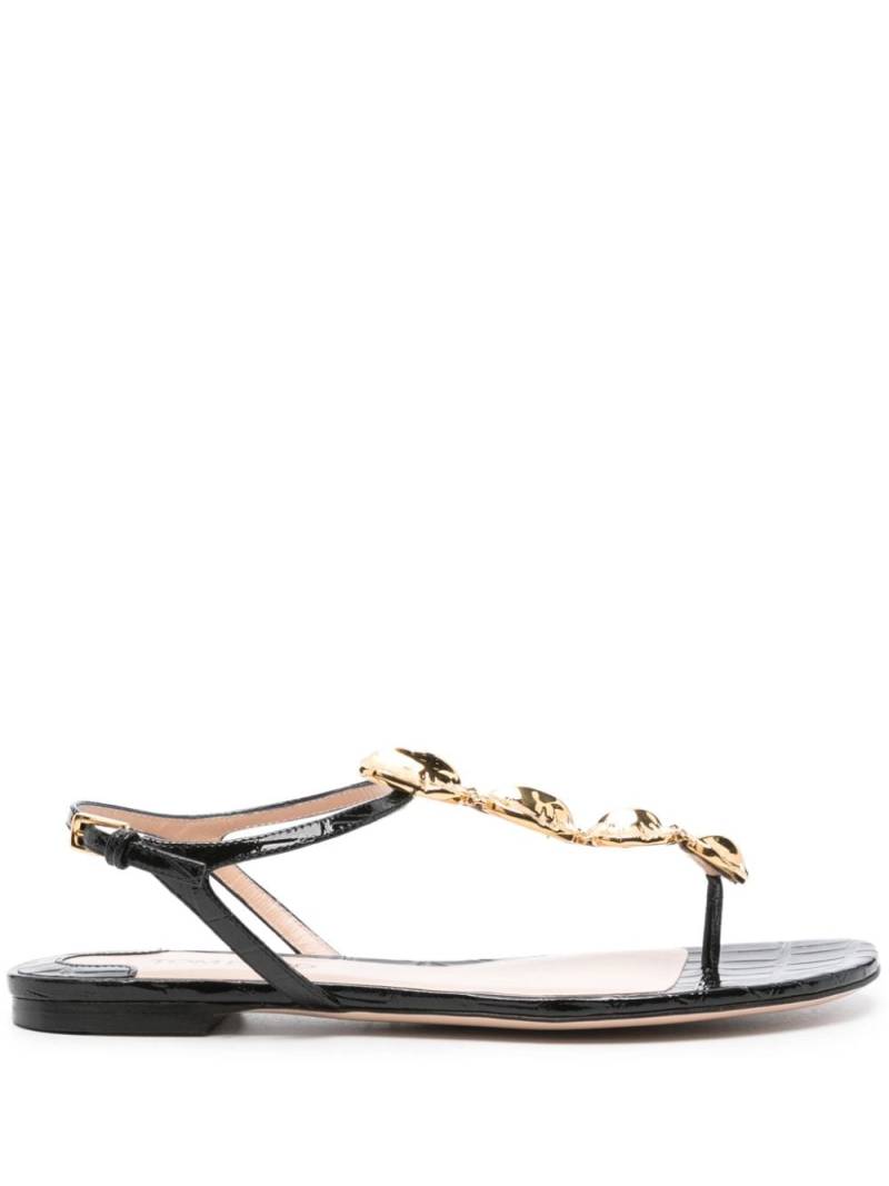 TOM FORD Titan croc scales sandals - Black von TOM FORD