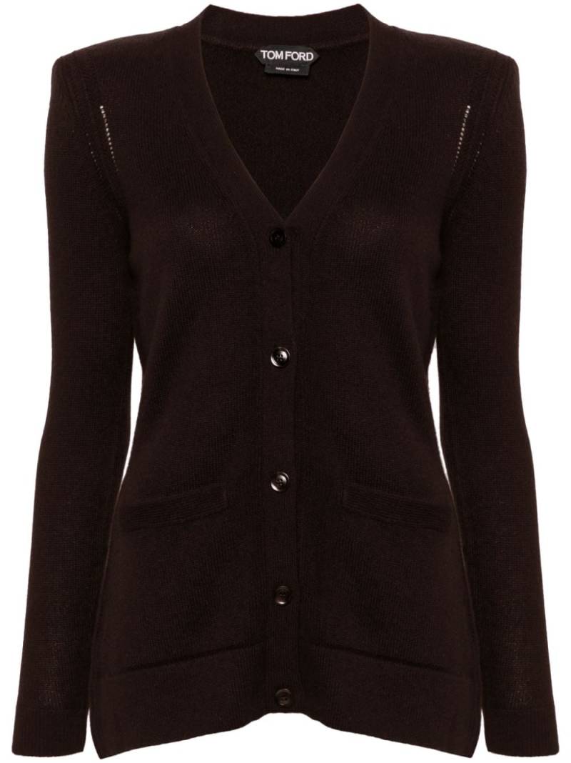 TOM FORD V-neck cashmere cardigan - Brown von TOM FORD