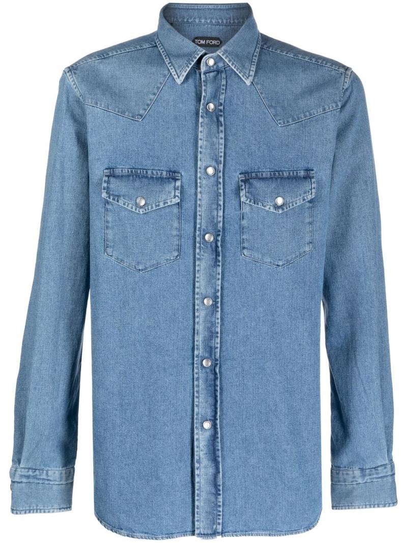 TOM FORD Western-style denim shirt - Blue von TOM FORD