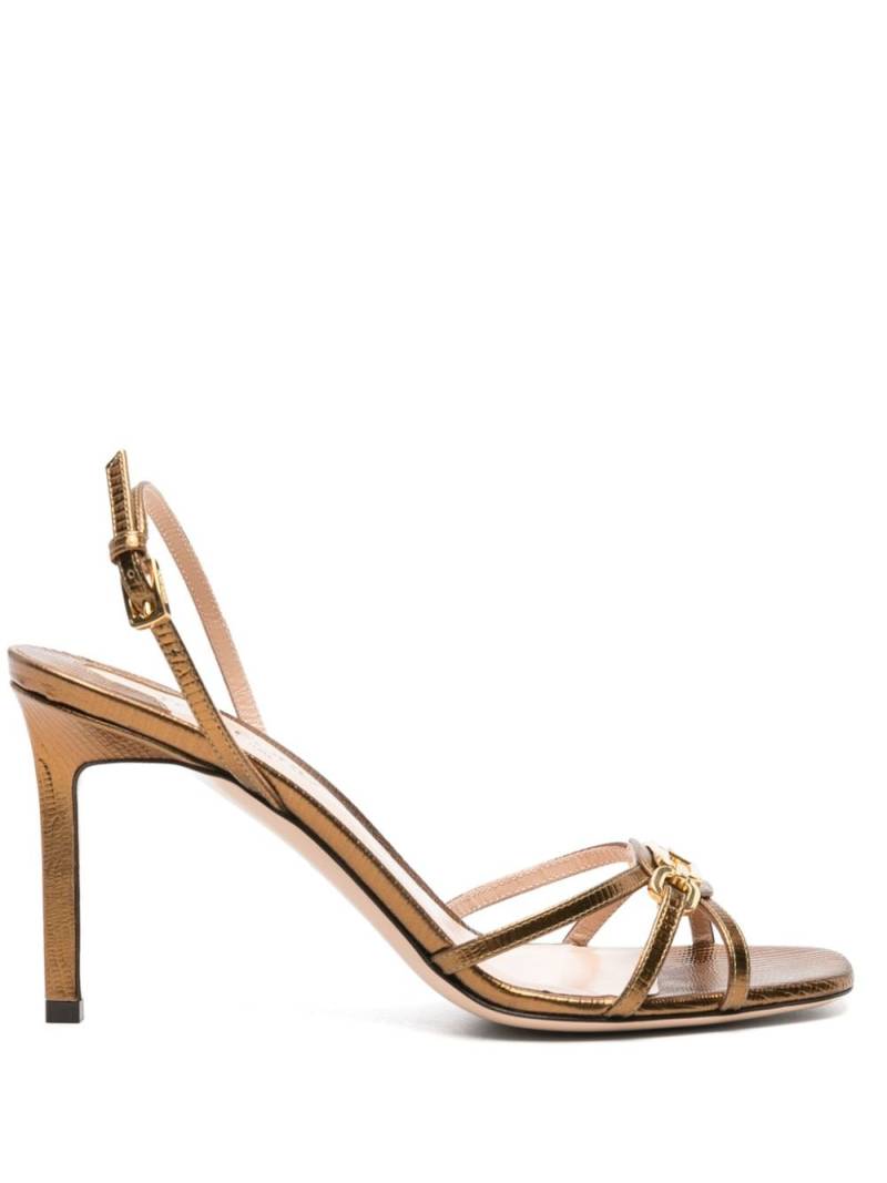 TOM FORD Whitney 85mm metallic sandals - Gold von TOM FORD