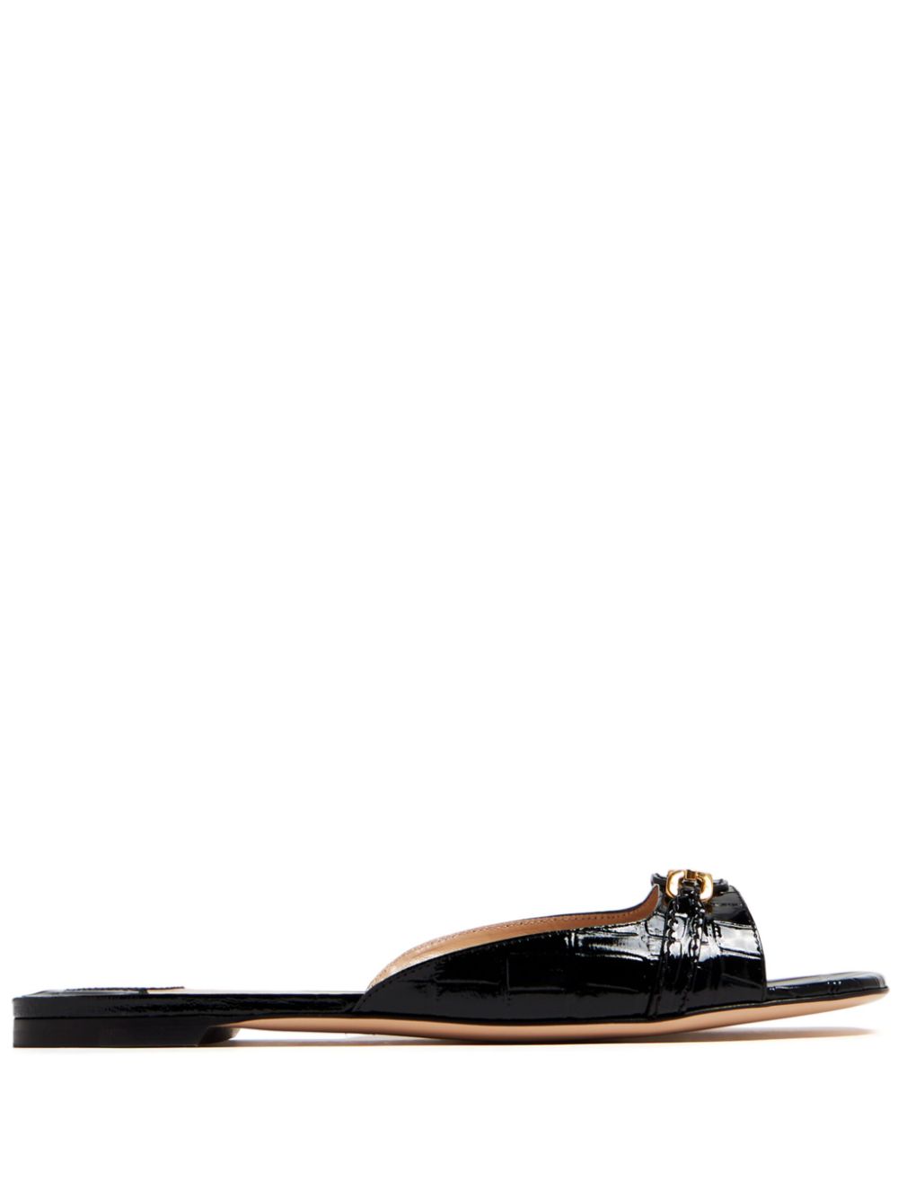 TOM FORD Whitney crocodile-effect mules - Black von TOM FORD