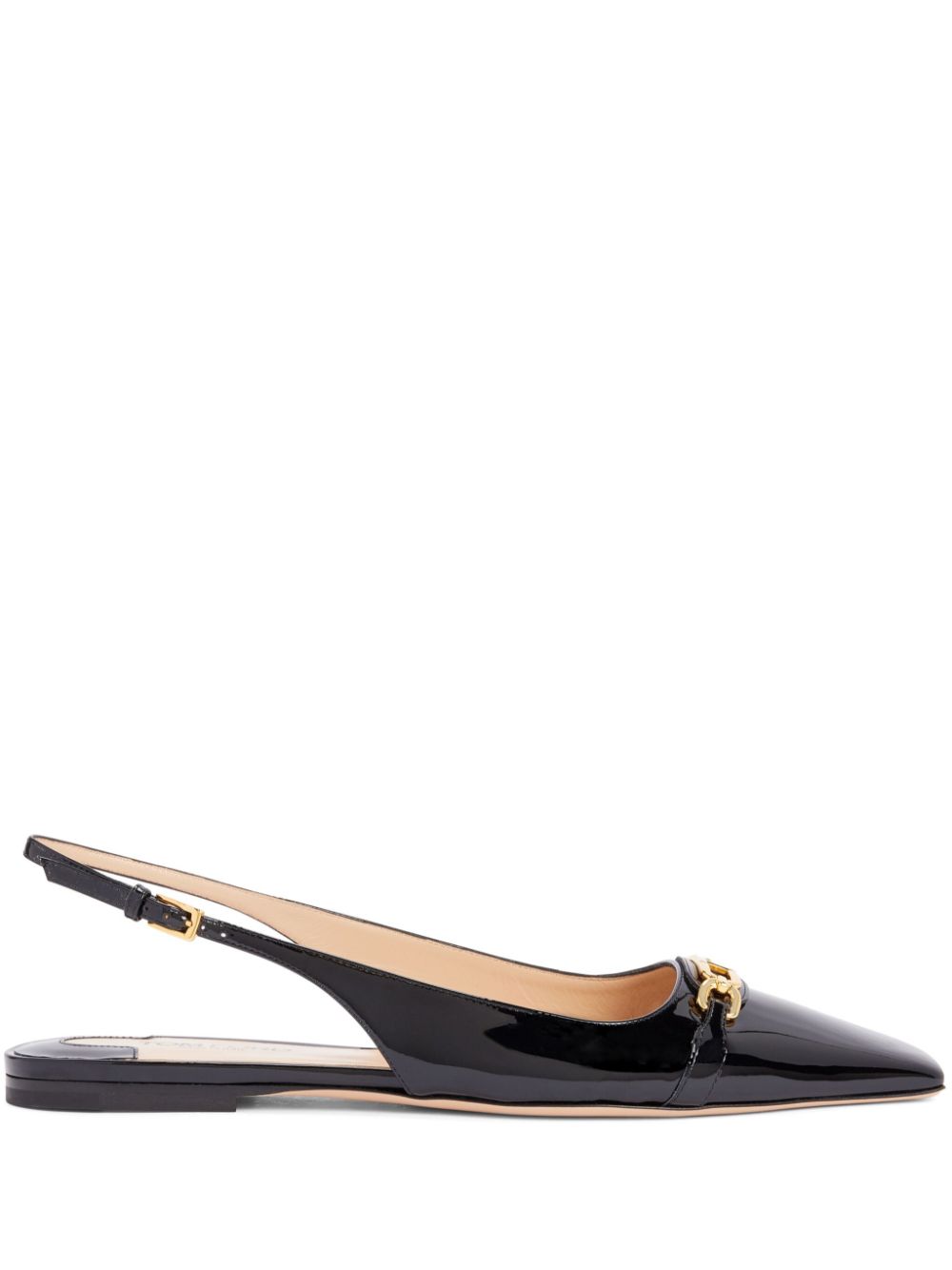 TOM FORD Whitney leather slingback ballerina shoes - Black von TOM FORD