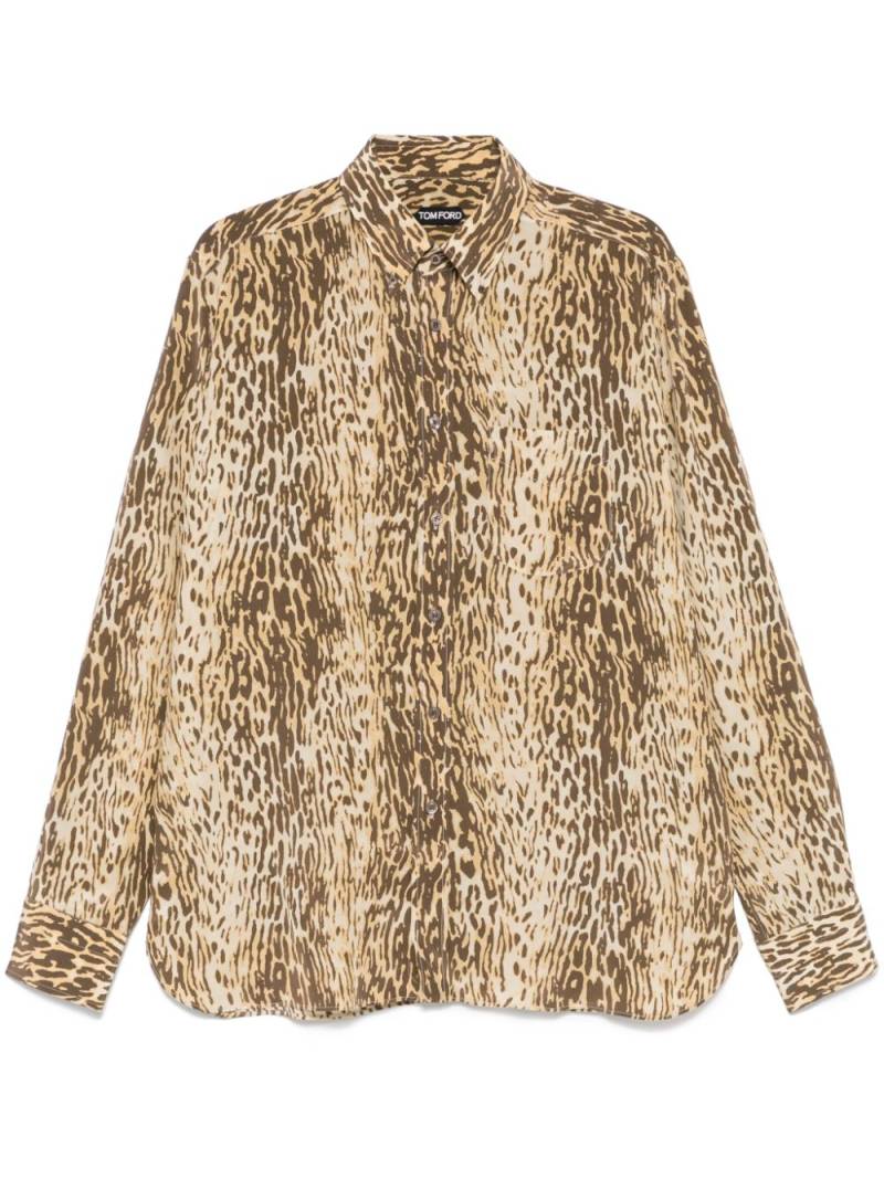 TOM FORD animal-print shirt - Neutrals von TOM FORD