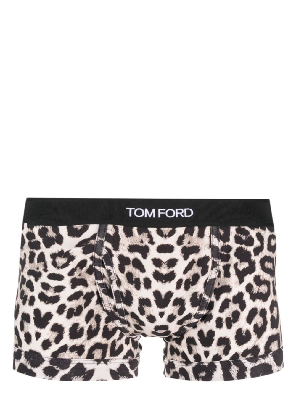 TOM FORD animal-print stretch-cotton boxers - Neutrals von TOM FORD