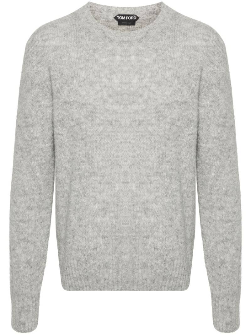 TOM FORD brushed crew-neck jumper - Grey von TOM FORD