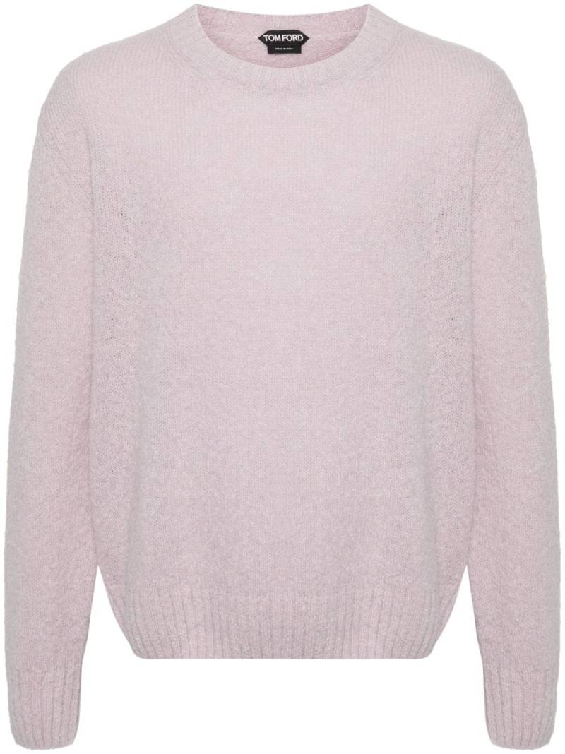 TOM FORD brushed crew-neck jumper - Purple von TOM FORD