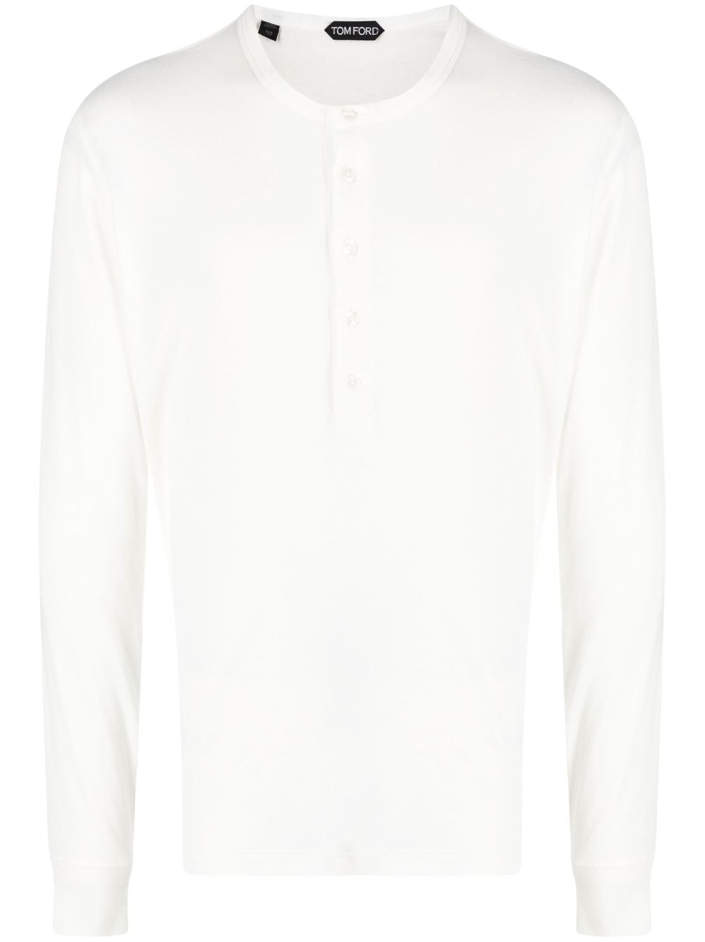 TOM FORD buttoned-up long-sleeved T-shirt - White von TOM FORD
