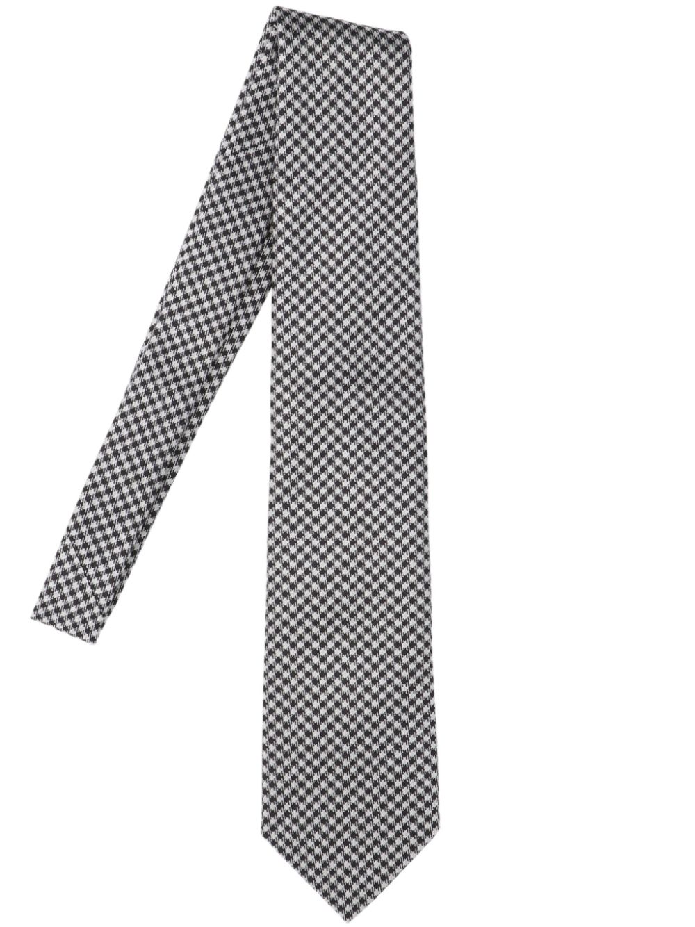 TOM FORD check-pattern tie - Black von TOM FORD