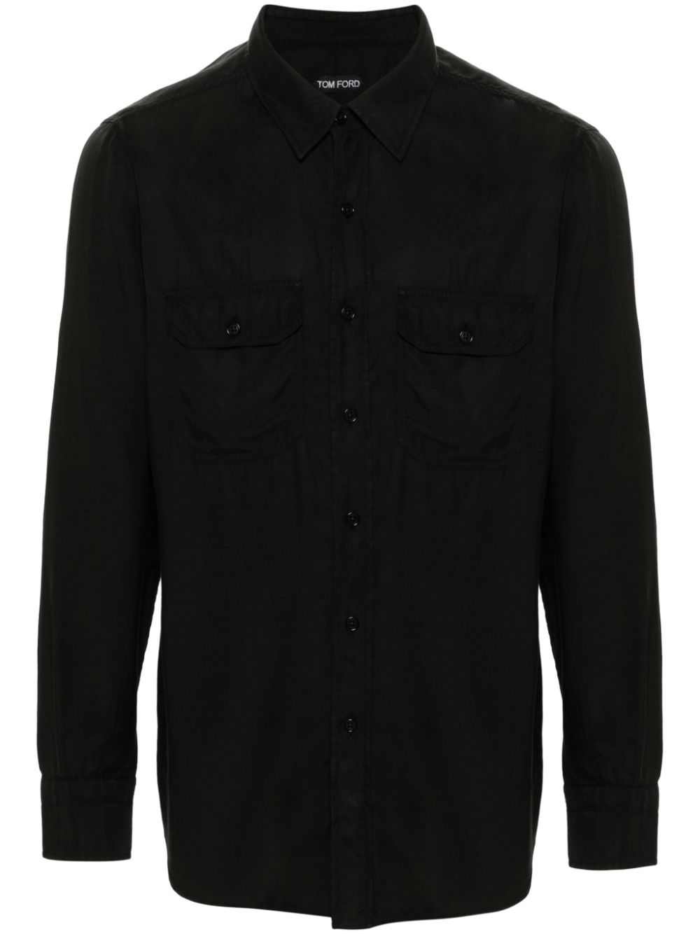 TOM FORD chest-pockets twill shirt - Black von TOM FORD