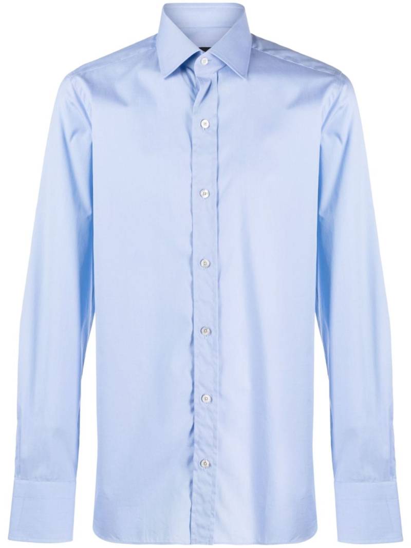 TOM FORD classic collar cotton shirt - Blue von TOM FORD