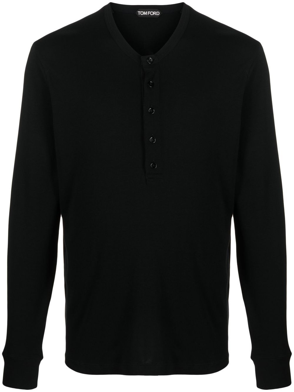 TOM FORD cotton-modal long-sleeve top - Black von TOM FORD