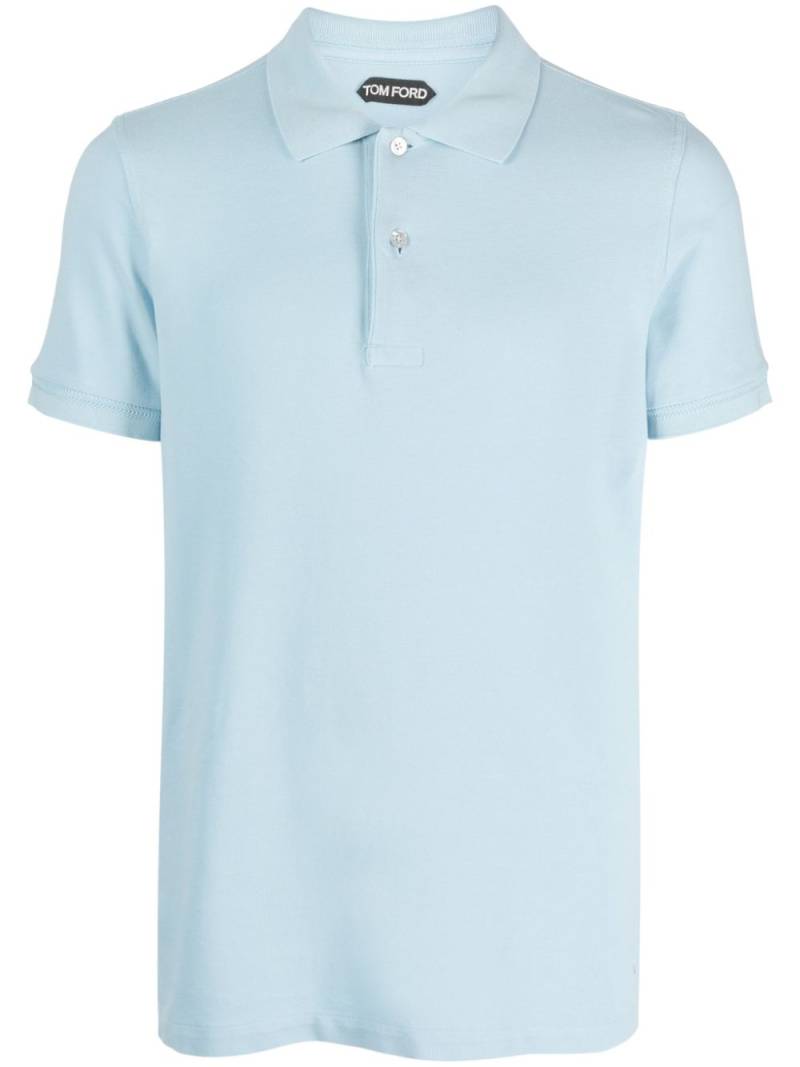 TOM FORD cotton piqué polo shirt - Blue von TOM FORD