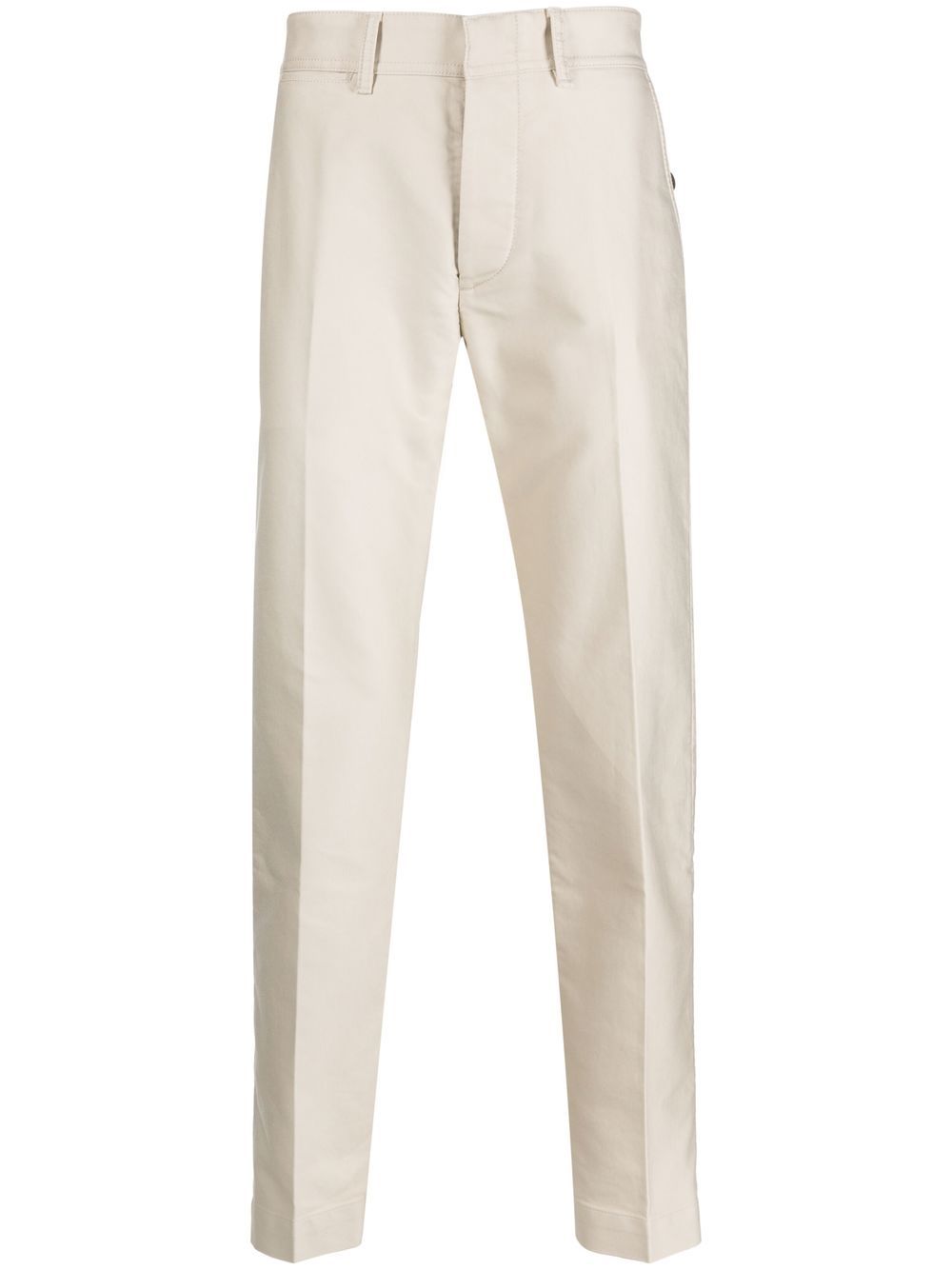 TOM FORD cotton straight-leg trousers - Neutrals von TOM FORD