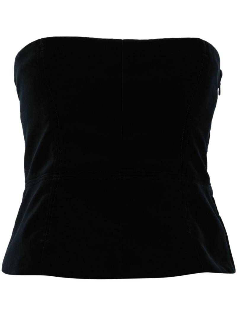 TOM FORD cotton velvet corset - Blue von TOM FORD