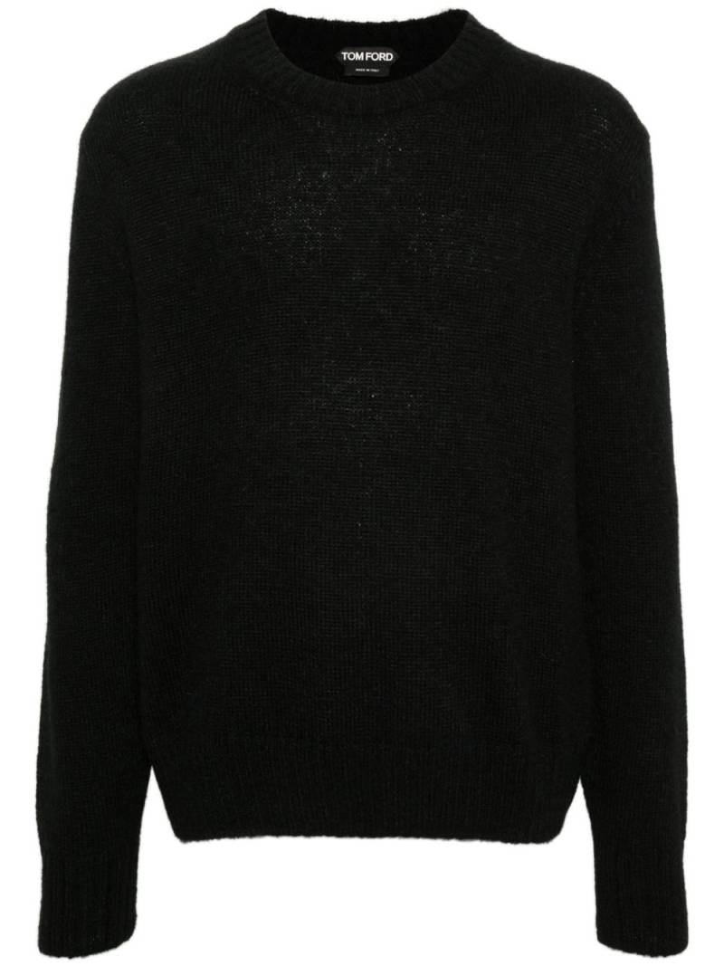 TOM FORD crew-neck ribbed-knit jumper - Black von TOM FORD