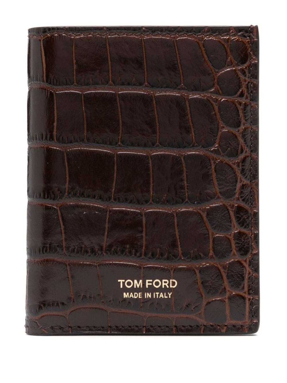 TOM FORD crocodile-embossed wallet - Brown von TOM FORD