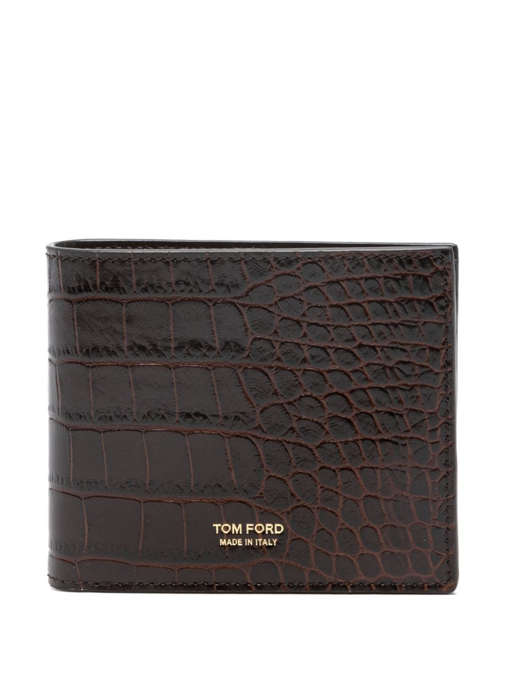 TOM FORD crocodile-embossed wallet - Brown von TOM FORD