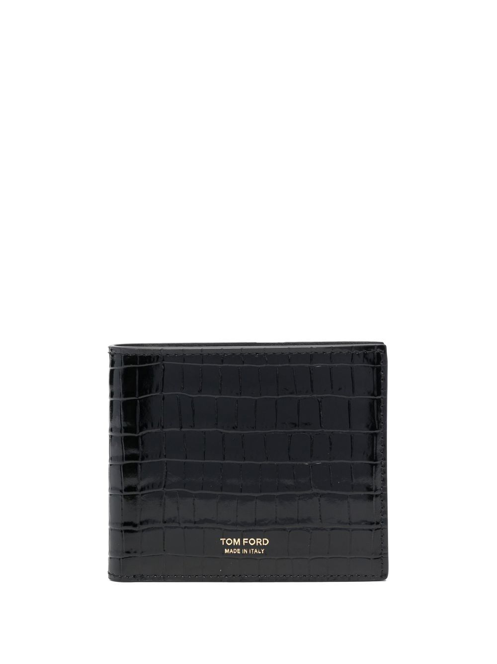 TOM FORD crododile-effect sheepskin wallet - Black von TOM FORD