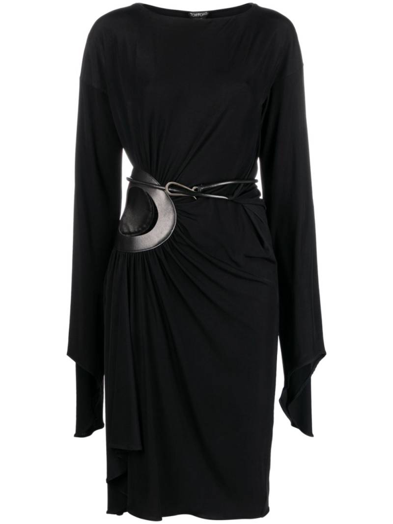 TOM FORD cut-out belted midi dress - Black von TOM FORD