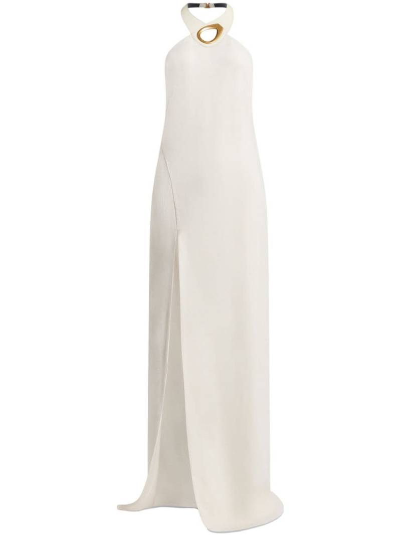 TOM FORD cut-out halterneck gown - White von TOM FORD