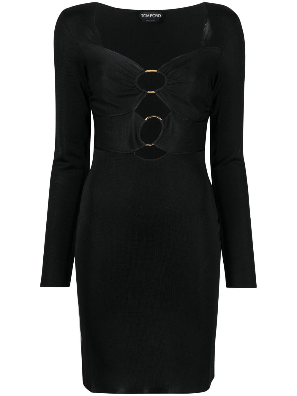 TOM FORD cut-out knitted minidress - Black von TOM FORD