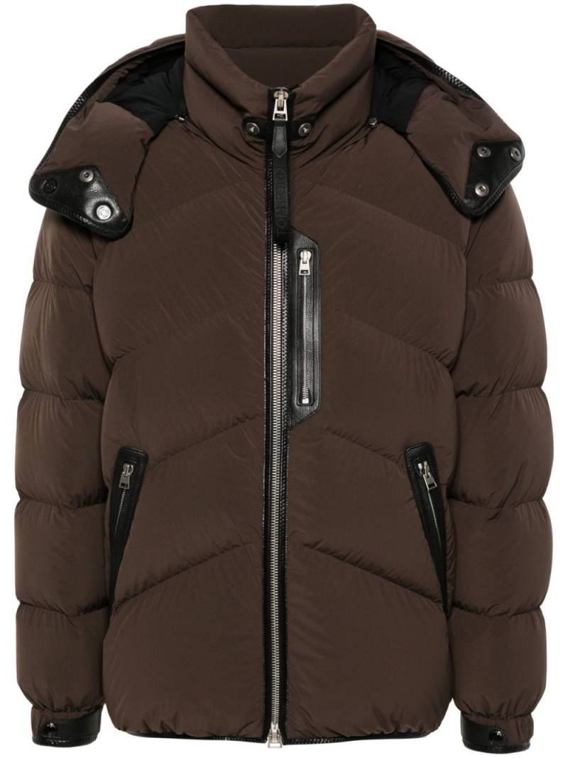 TOM FORD detachable-hood down jacket - Brown von TOM FORD