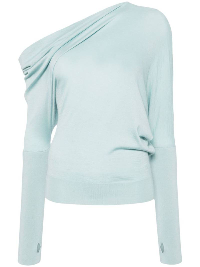 TOM FORD draped one-shoulder jumper - Blue von TOM FORD