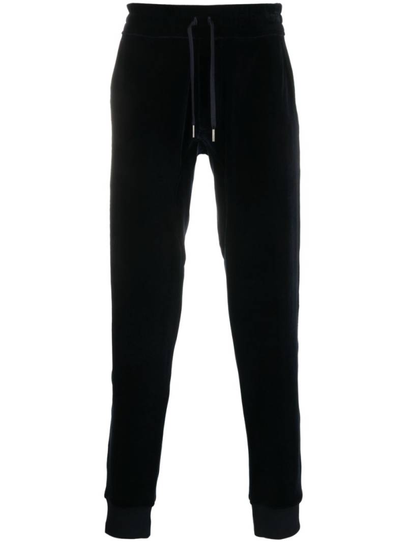 TOM FORD drawstring velvet track pants - Blue von TOM FORD